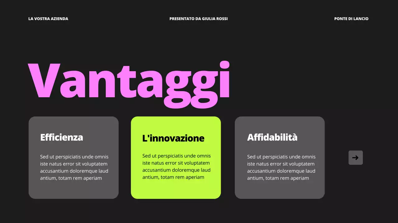 Porpora Blu Grassetto Proposta di lancio di un'impresa