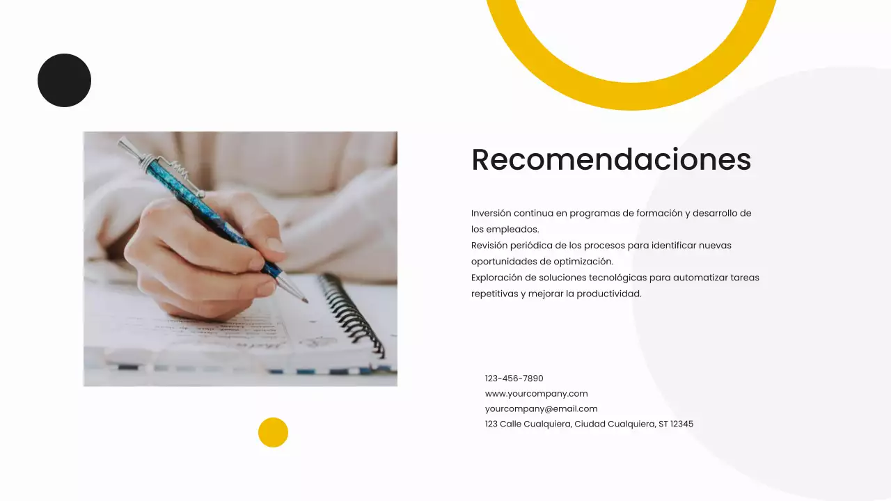 Informe operativo de Yellow Simple Business