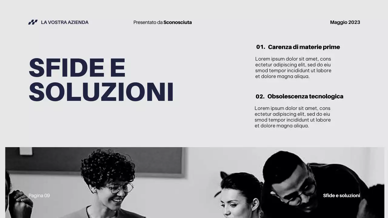 Relazione sui progressi dell'azienda Black Bold