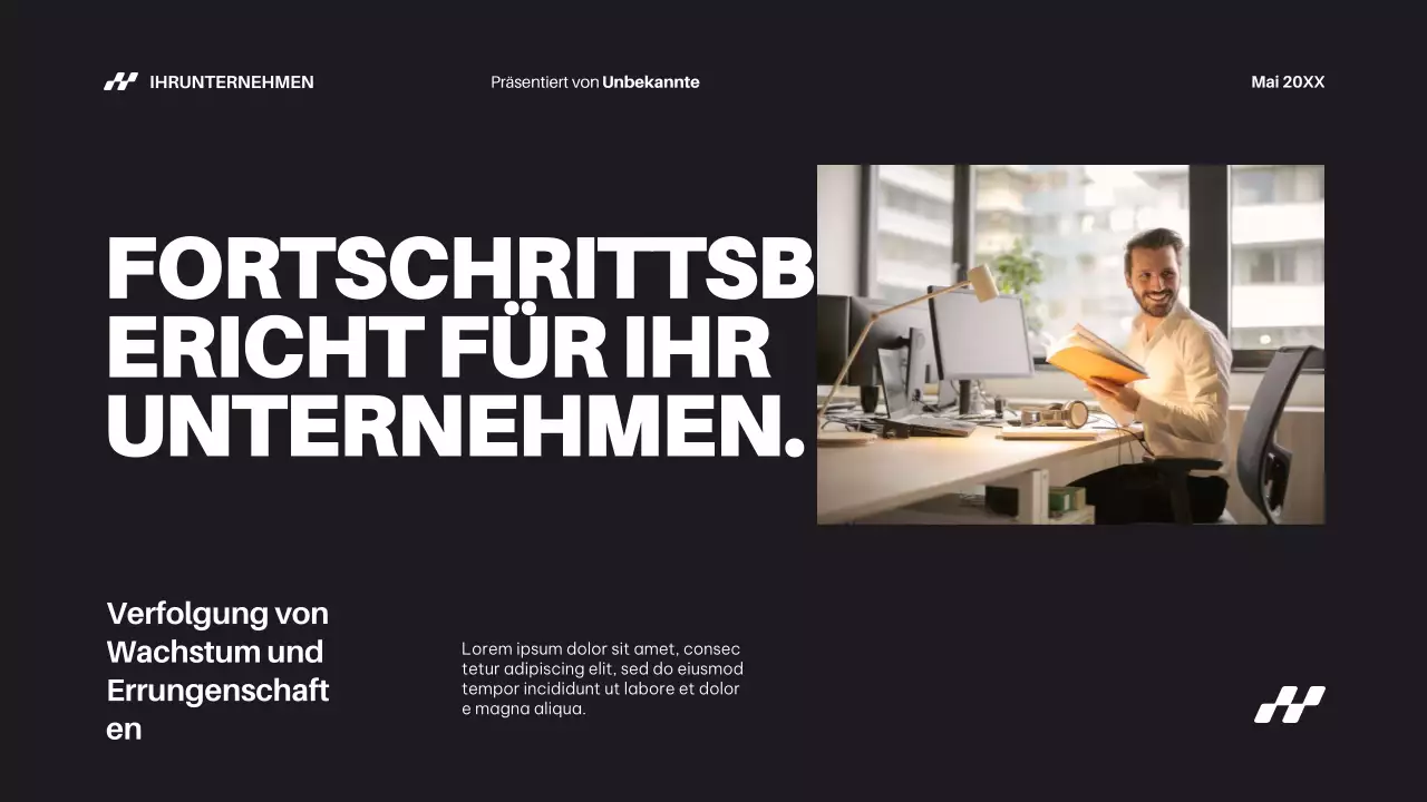 Black Bold Business Fortschrittsbericht
