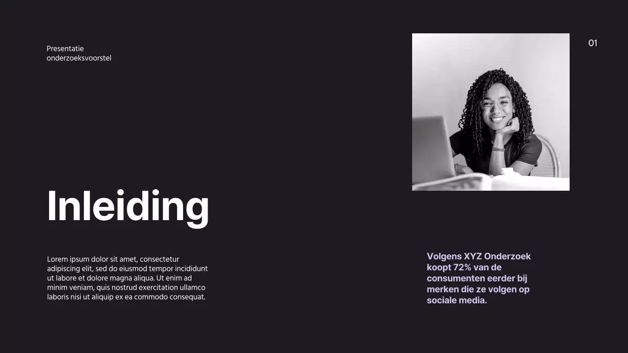 Lila Modern Zakelijk Onderzoeksvoorstel