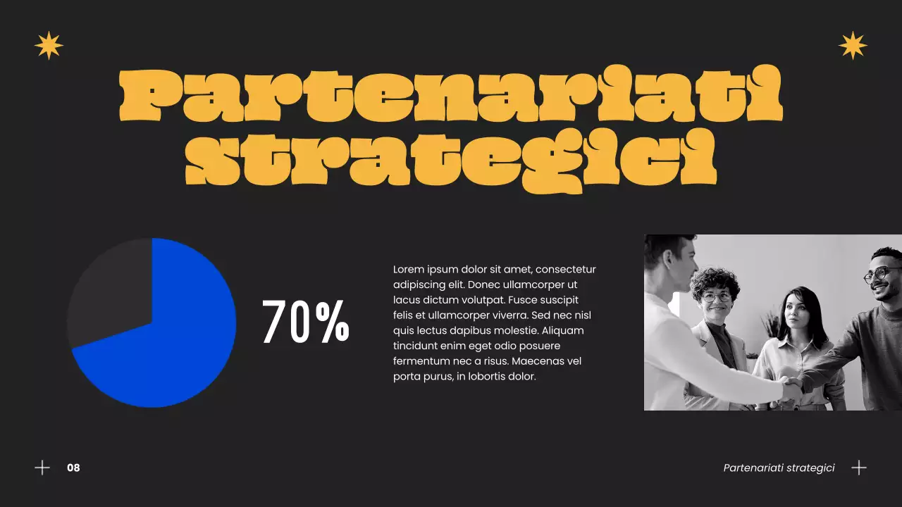Strategia di successo per gli hamburger moderni blu e arancioni