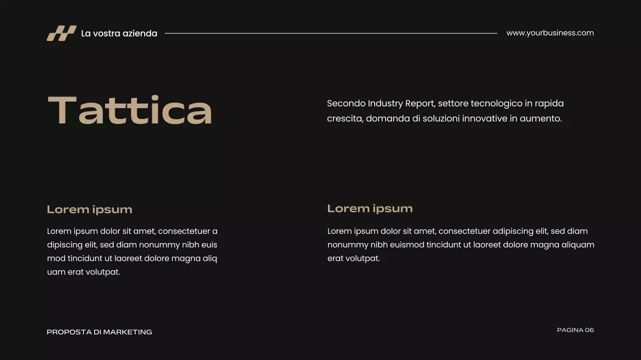 Proposta di marketing aziendale moderno Khaki