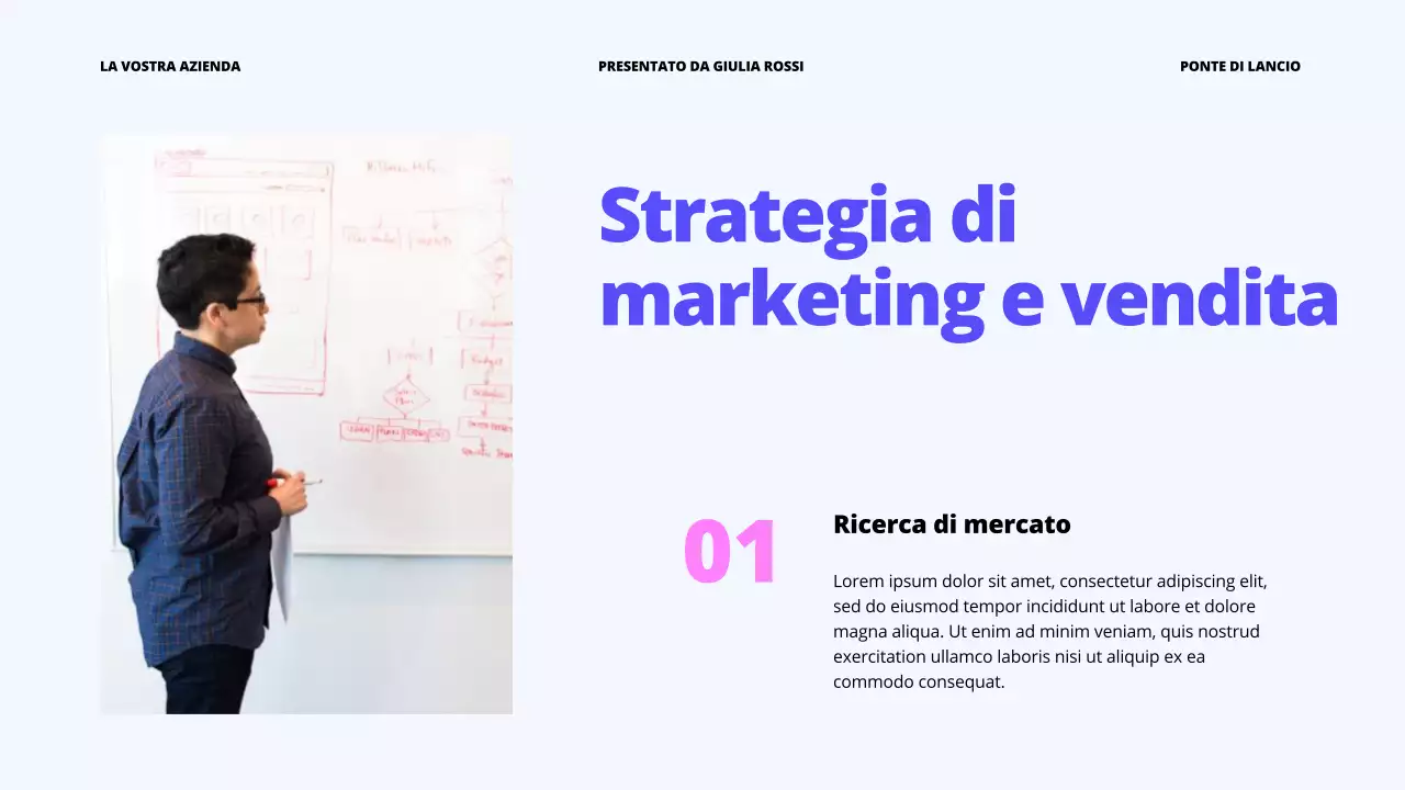 Porpora Blu Grassetto Proposta di lancio di un'impresa