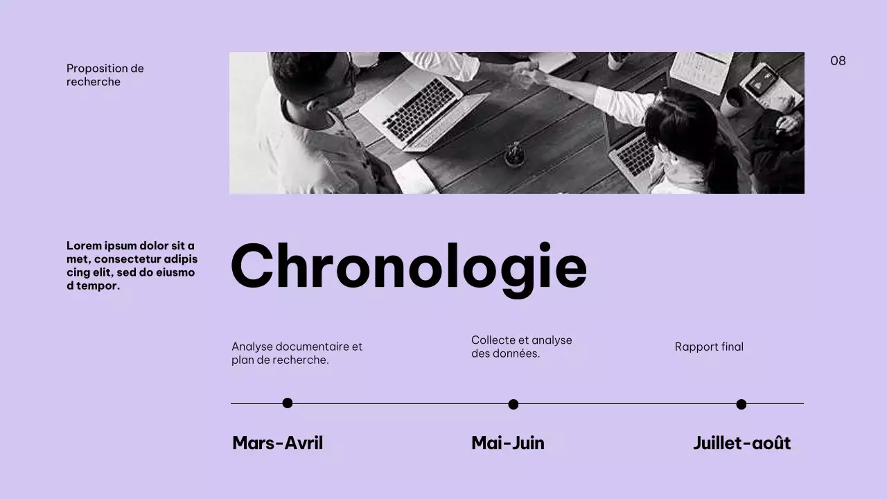 Proposition de recherche sur les entreprises modernes Lilas