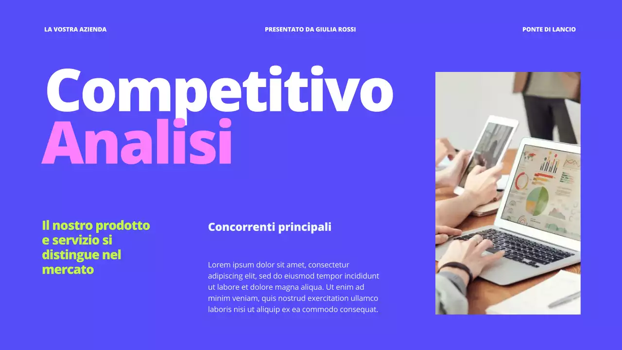 Porpora Blu Grassetto Proposta di lancio di un'impresa