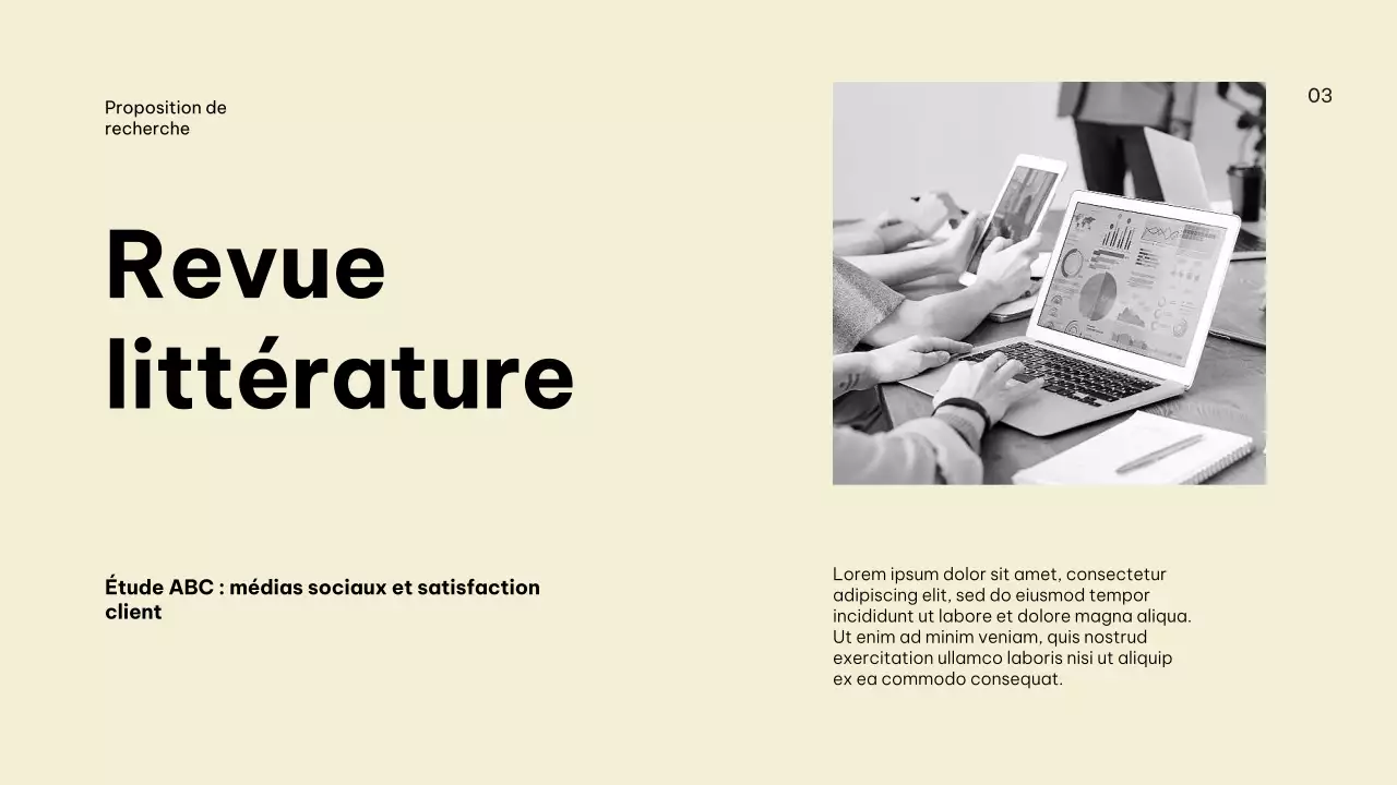 Proposition de recherche sur les entreprises modernes Lilas