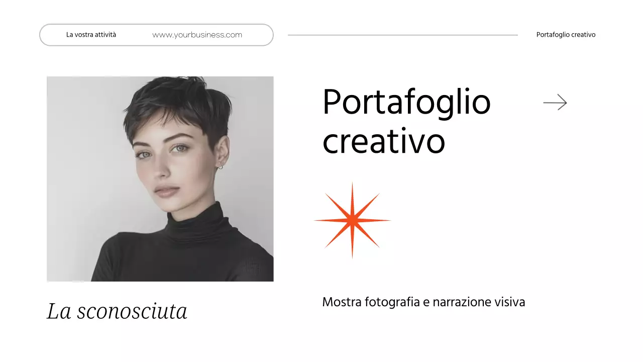 Portafoglio creativo personale minimale bianco
