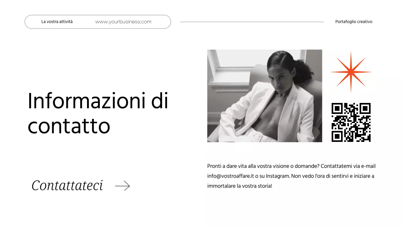 Portafoglio creativo personale minimale bianco