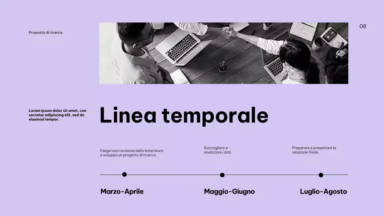 Proposta di ricerca aziendale moderna Lilac