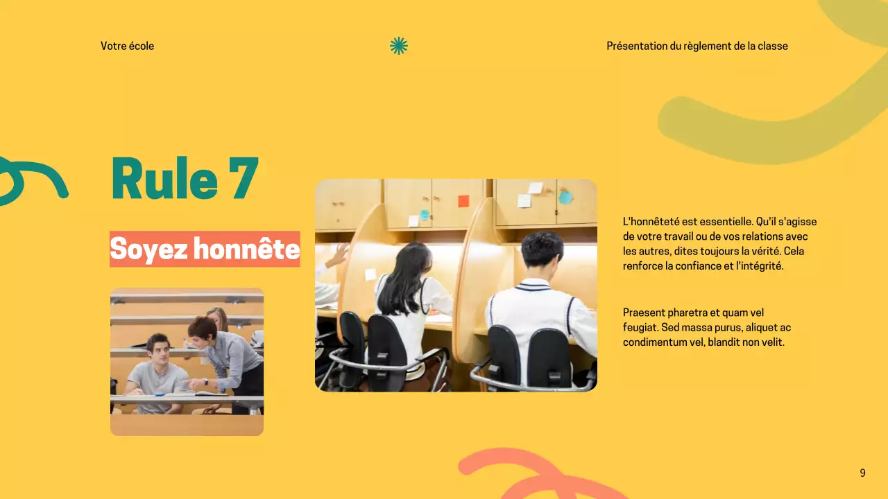 Règles de la classe verte et moderne Matériel de classe