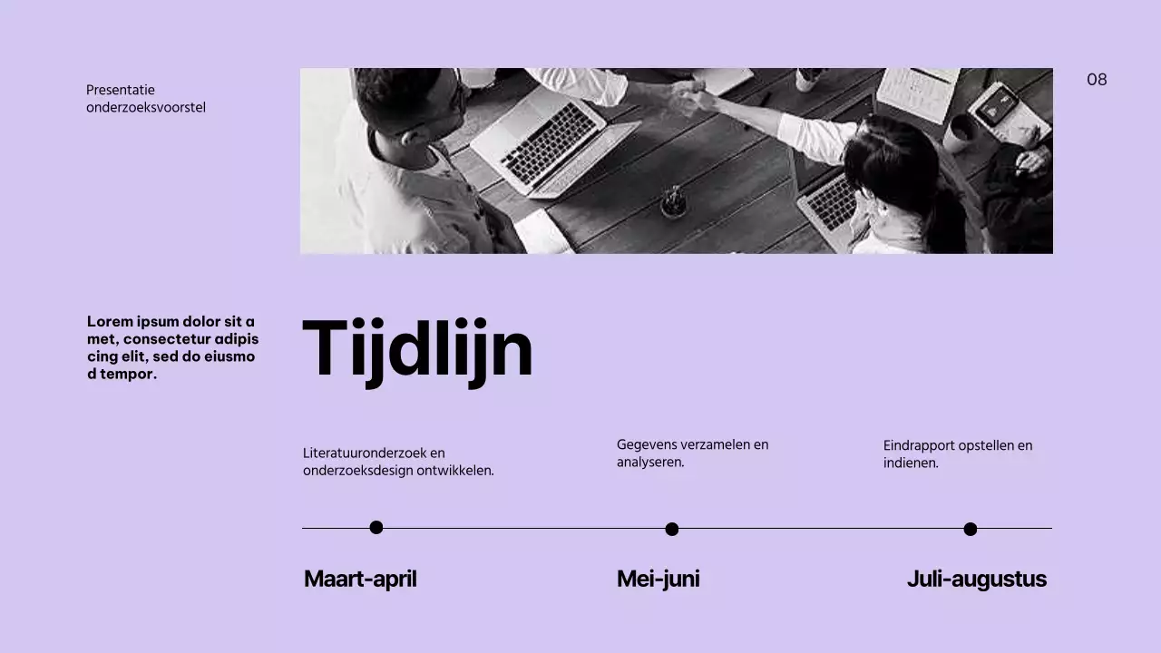 Lila Modern Zakelijk Onderzoeksvoorstel