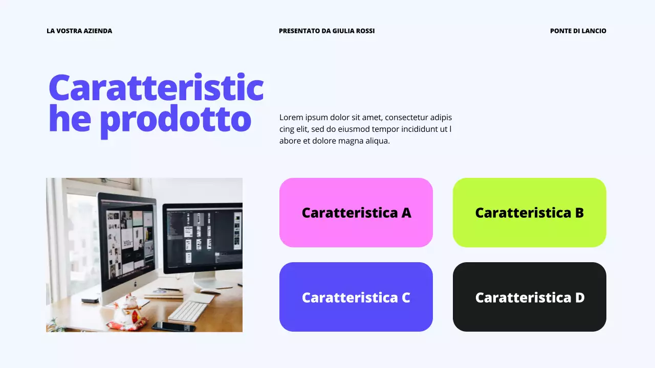 Porpora Blu Grassetto Proposta di lancio di un'impresa