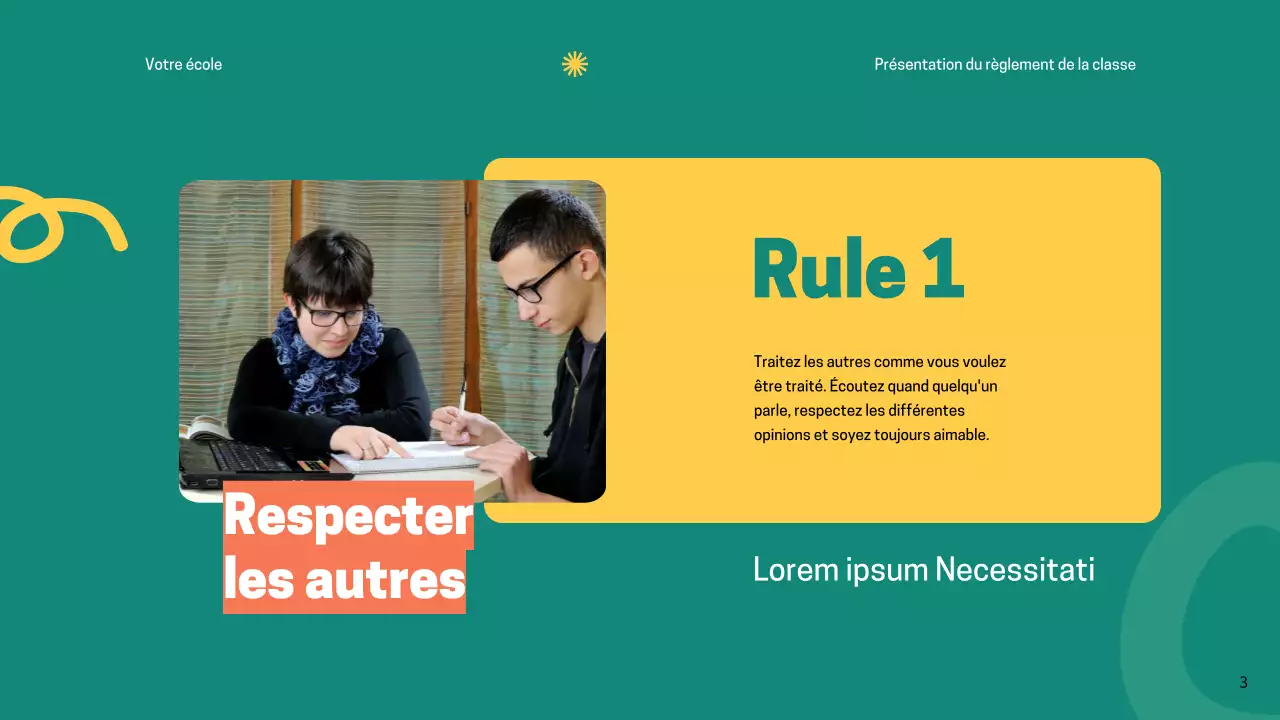 Règles de la classe verte et moderne Matériel de classe