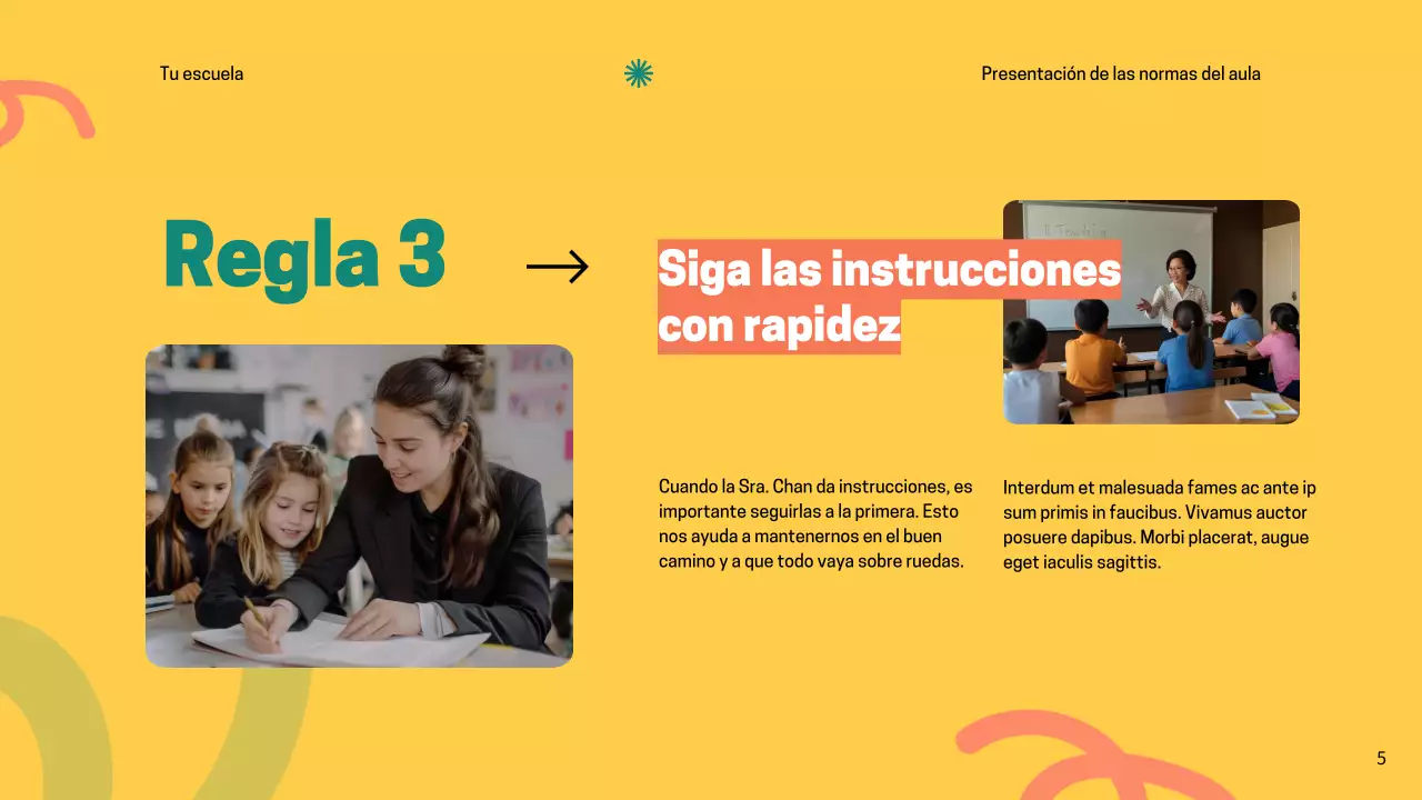 Reglas del Aula Verde Moderna Material de clase