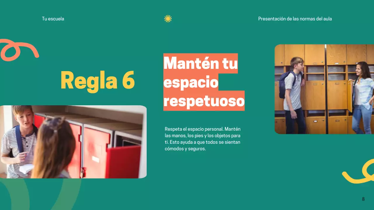 Reglas del Aula Verde Moderna Material de clase