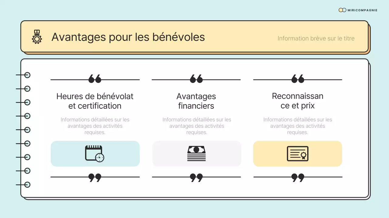 Matériel de préformation de Simple NGO Corps en jaune et menthe