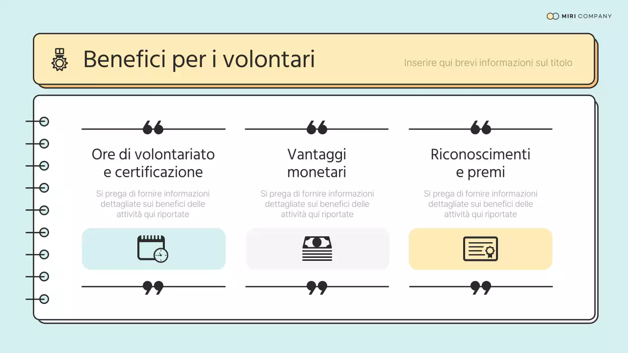 Materiale semplice di preformazione del Corpo delle ONG in menta e giallo