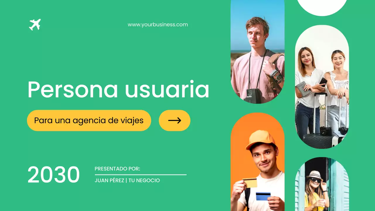 Estrategia empresarial Green Simple Travel Agency User Persona