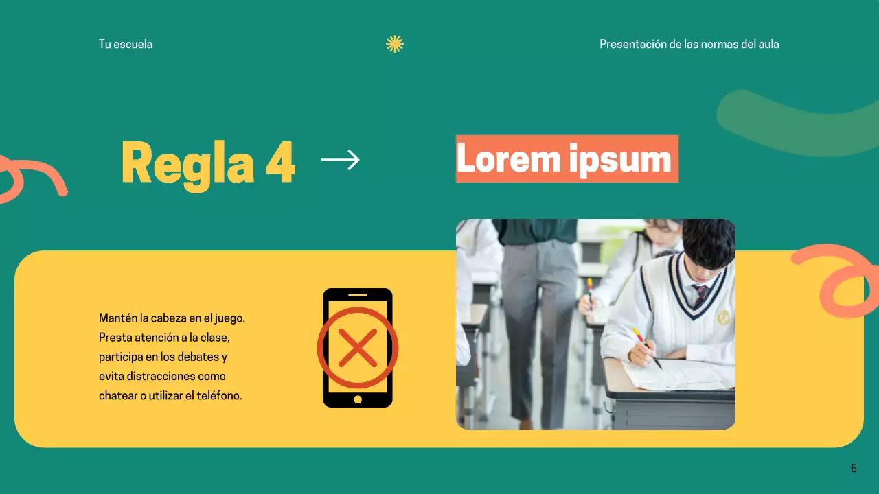 Reglas del Aula Verde Moderna Material de clase