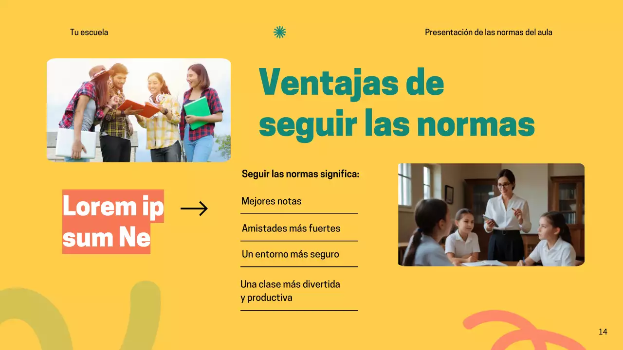 Reglas del Aula Verde Moderna Material de clase