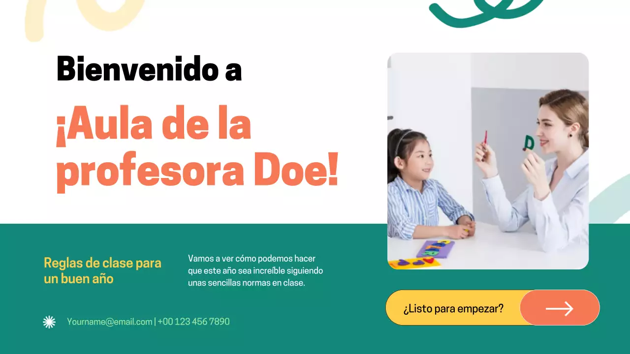 Reglas del Aula Verde Moderna Material de clase