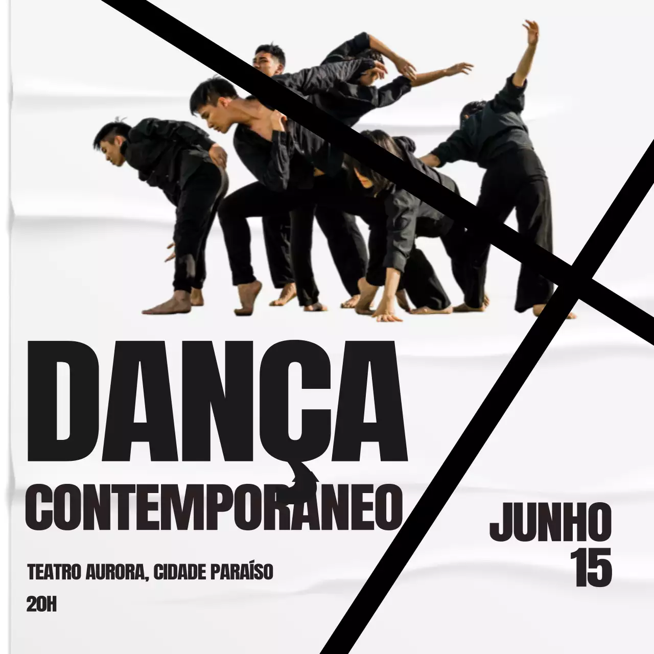 Black Modern Advertisement Um evento de dança contemporânea