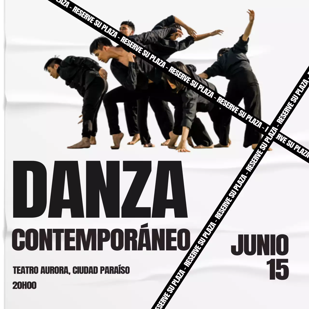 Publicidad moderna negra Un evento de danza contemporánea