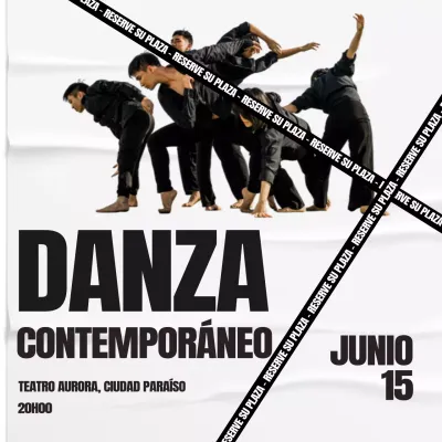 Publicidad moderna negra Un evento de danza contemporánea