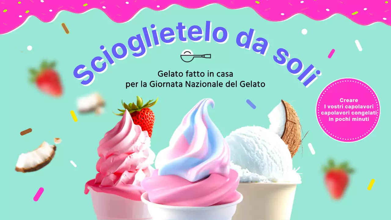 Video Scoop It Yourself menta e rosa vivido
