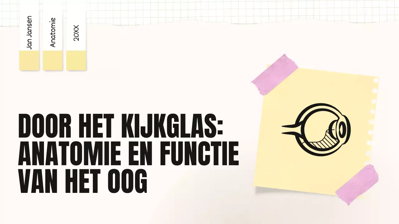 Geel Roze Trend Vetgedrukte delen van de ogen Lesmateriaal