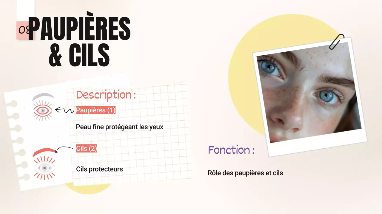 Jaune Rose Tendance Parties audacieuses des yeux Matériel de classe