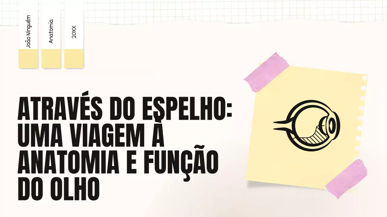Amarelo Rosa Tendência Negrito Partes dos olhos Material de aula