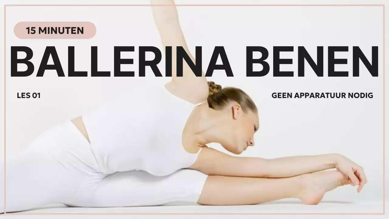 Roze Wit Eenvoudige Ballet Stretching Les Introductie