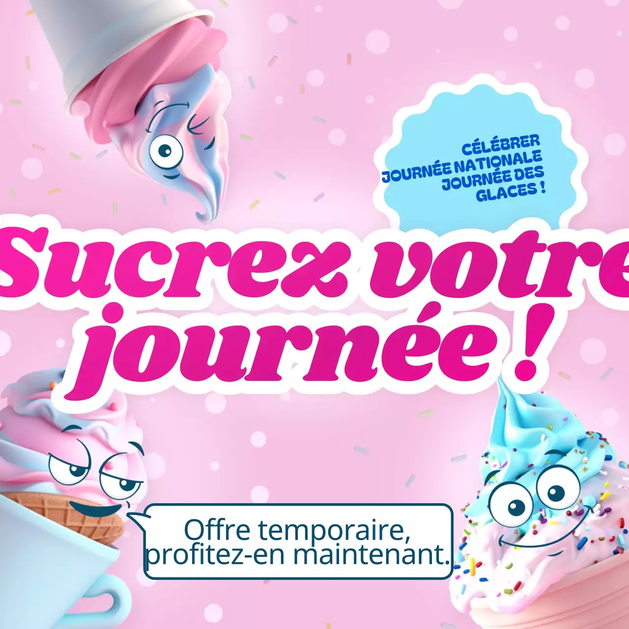 Rose bleu ciel Flashy Promotion de la Journée nationale des glaces