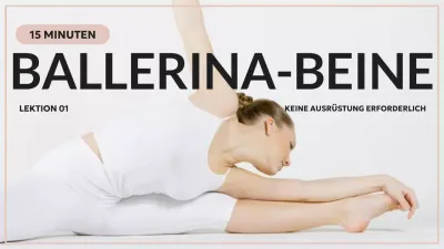 Rosa Weiß Einfaches Ballett Stretching Lektion Einführung