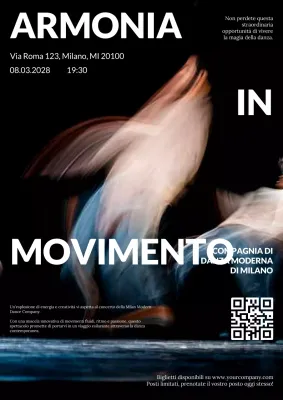 Nero Bianco Danza Moderna Contemporanea Pubblicità