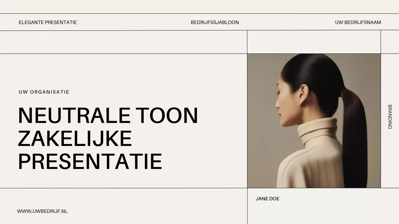 Beige Minimal Modern Bedrijf Introductie