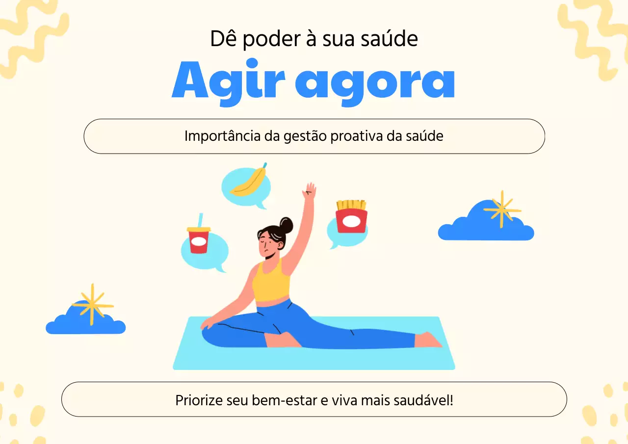 Campanha de sensibilização para a saúde moderna Blue Minimal