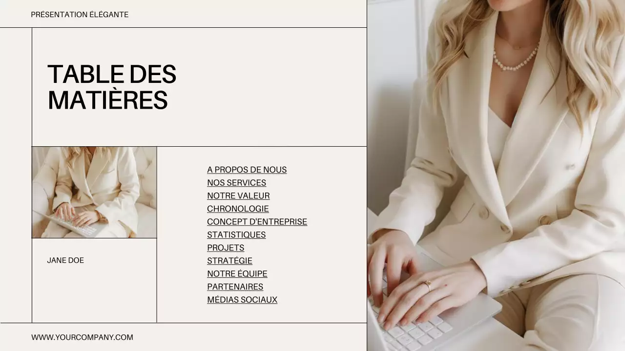 Beige Minimal Modern Business Introduction de l'entreprise