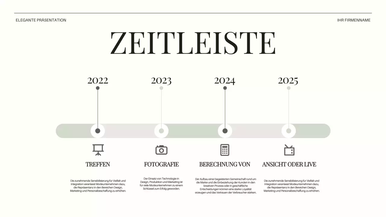 Beige Minimal Business Einführung des Unternehmens