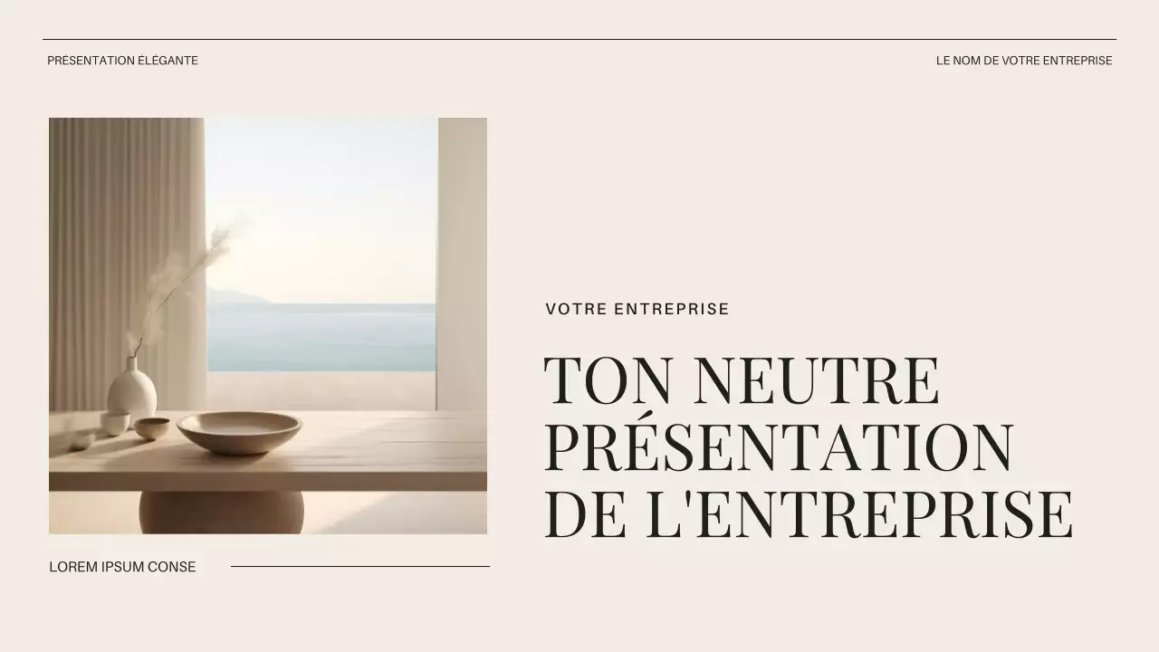 Beige Minimal Business Introduction de l'entreprise