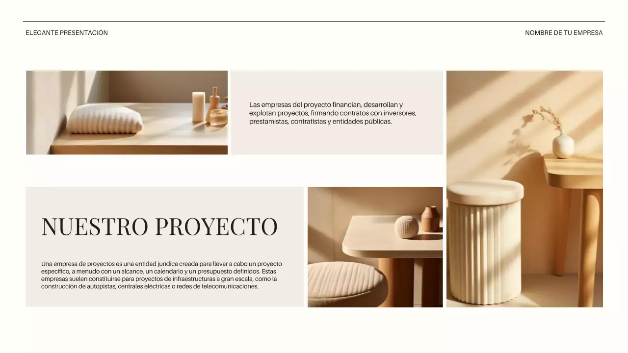 Presentación de la empresa Beige Minimal Business