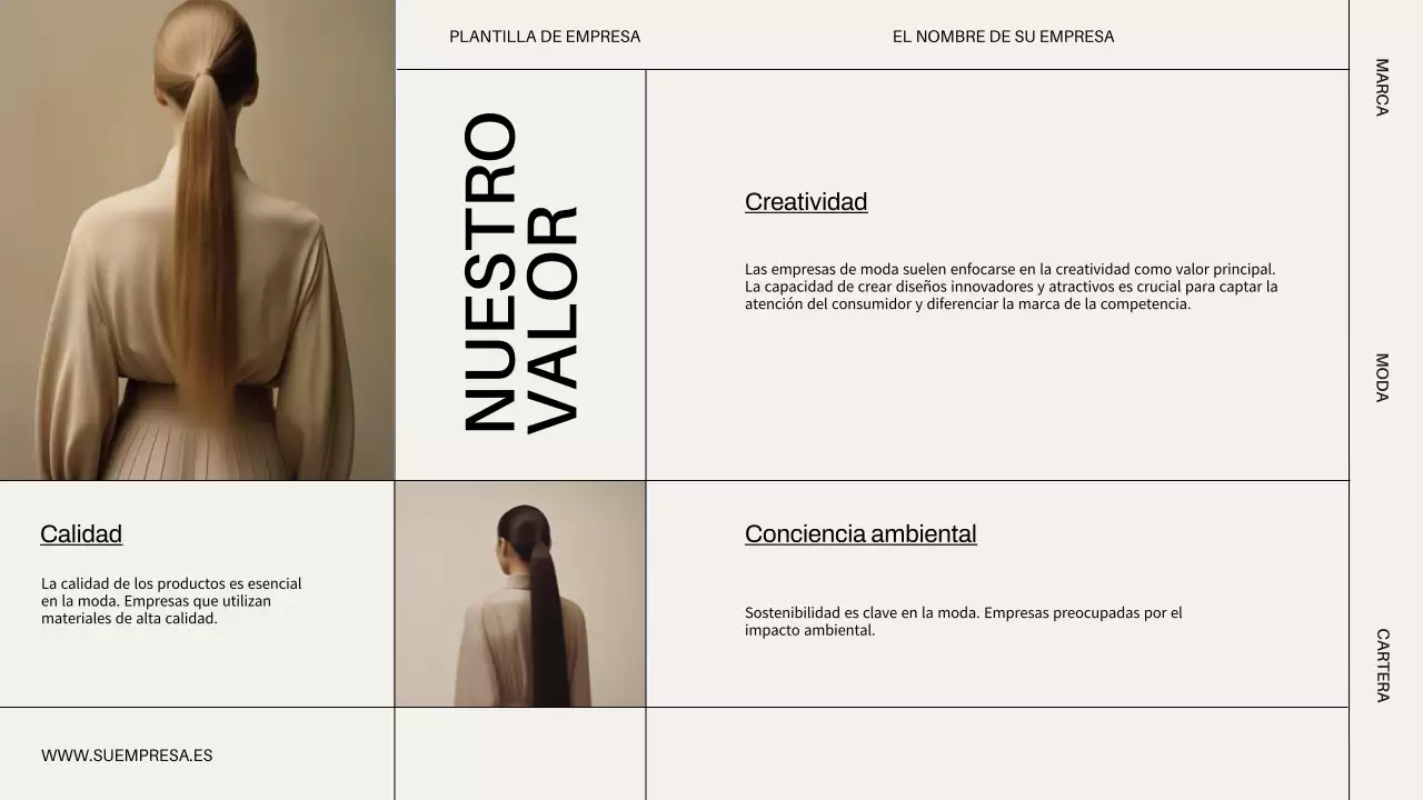 Presentación de la empresa Beige Minimal Modern Business