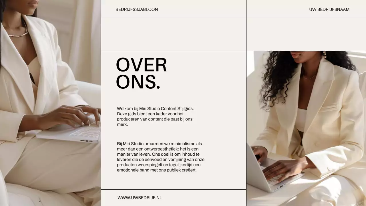 Beige Minimal Modern Bedrijf Introductie