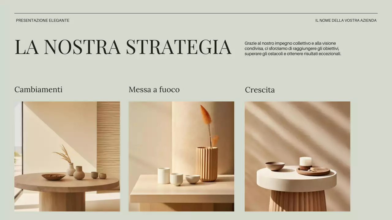 Introduzione dell'azienda Beige Minimal Business