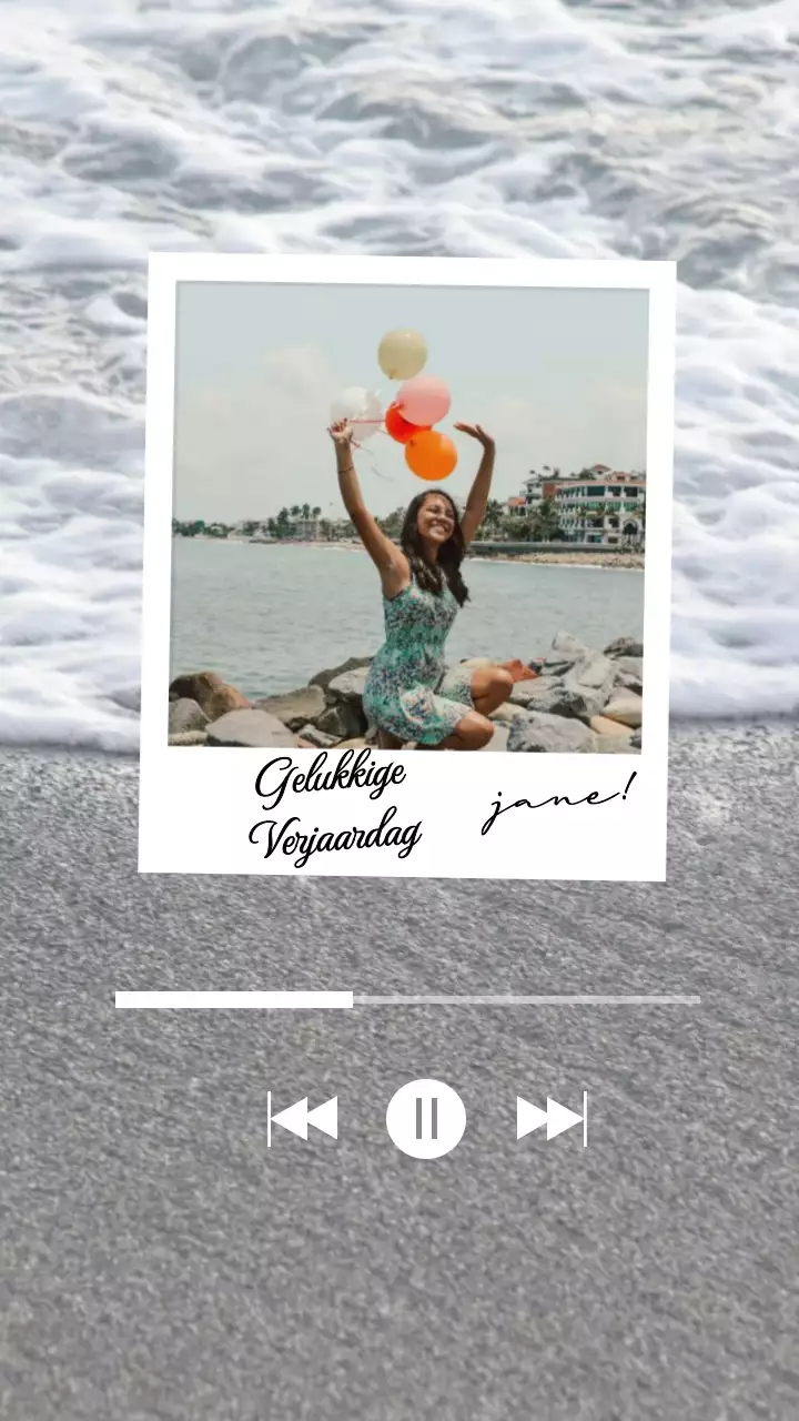 Witte Minimal Moderne Verjaardag Groet