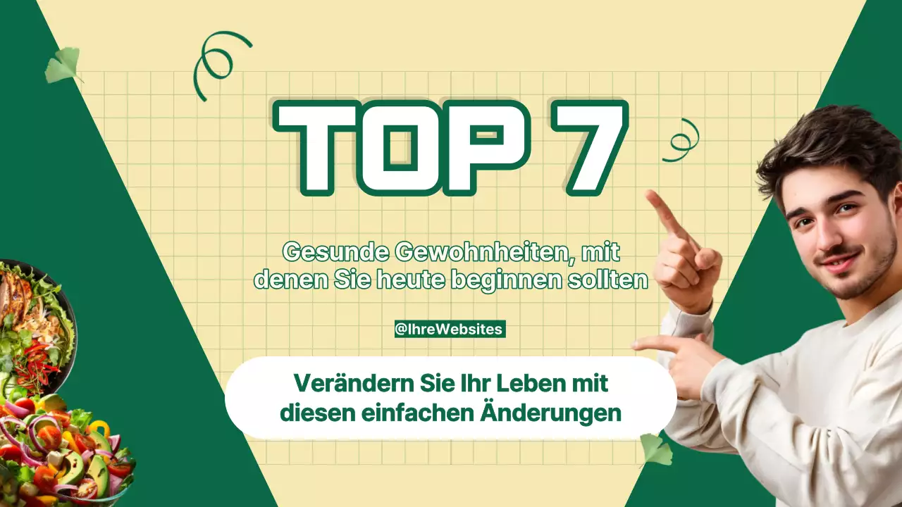 Grün Minimal Modern Gesunder Lebensstil Tipps