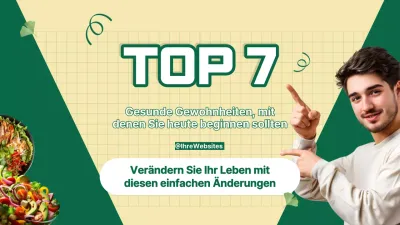 Grün Minimal Modern Gesunder Lebensstil Tipps