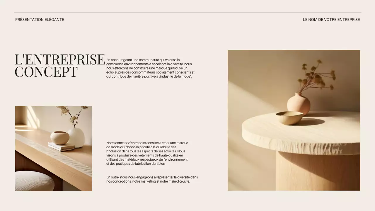 Beige Minimal Business Introduction de l'entreprise